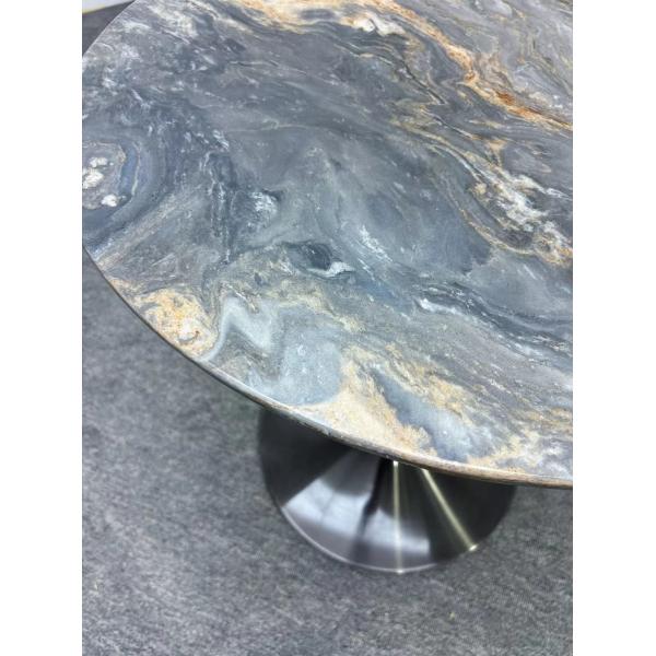 Palissandro Mesa de comedor de mármol azul de lujo redonda brasileña