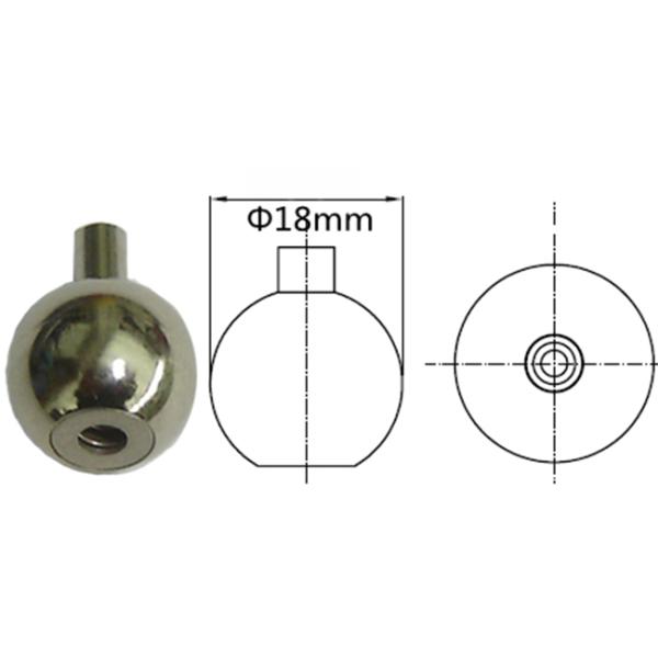 Грипперс регулируемого кабеля шарика цвета никеля латунные материальные сферически для того чтобы приостанавливать полки