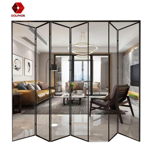 Вариант двери складчатости створки Bi алюминиевый водоустойчивый стеклянный подгонял