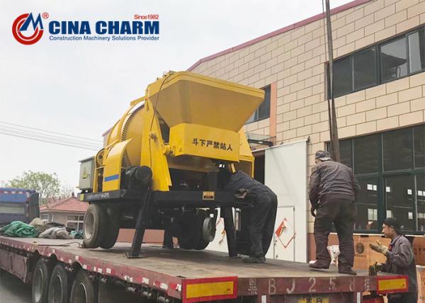 JBS30 Electric Mobile Concrete Mixer With Pump Good Wear Resistance