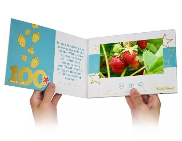 oftcover 7 Hd Hard cover Lcd Screen Video Brochure Advertising Video Cards