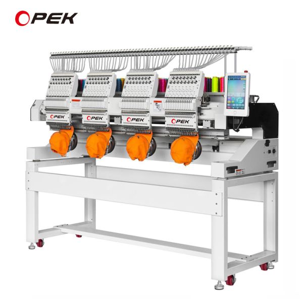 Three-in-one Function   1200 Rpm High Speed Computer Embroidery Machine 4 Head 15 Needles Industry