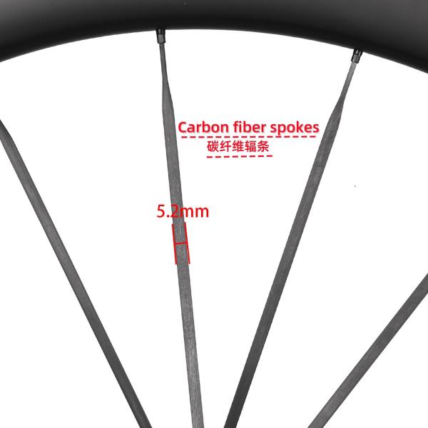 RUJIXU 700c Ultra léger 38mm Carbon Wheelset 36T Ratchet Clincher V frein 20 trous Roues sans tube Roues de vélo