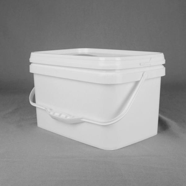 10L Plastic Cake Packaging Bucket with Rectangular Format