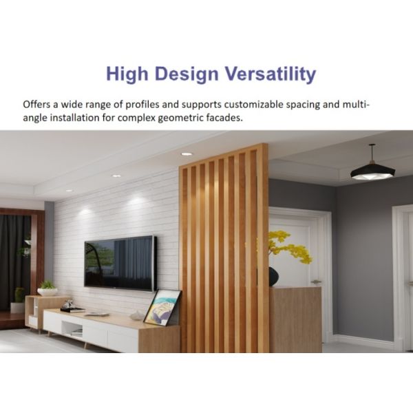 Fire Retardant PVC Ceiling Tube Louvre With Custom Length