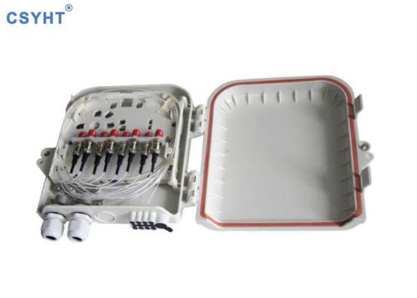 FTTH Gpon Network 8 Cores Outdoor Terminal Box With 1X8 Fiber Optic PLC Splitter