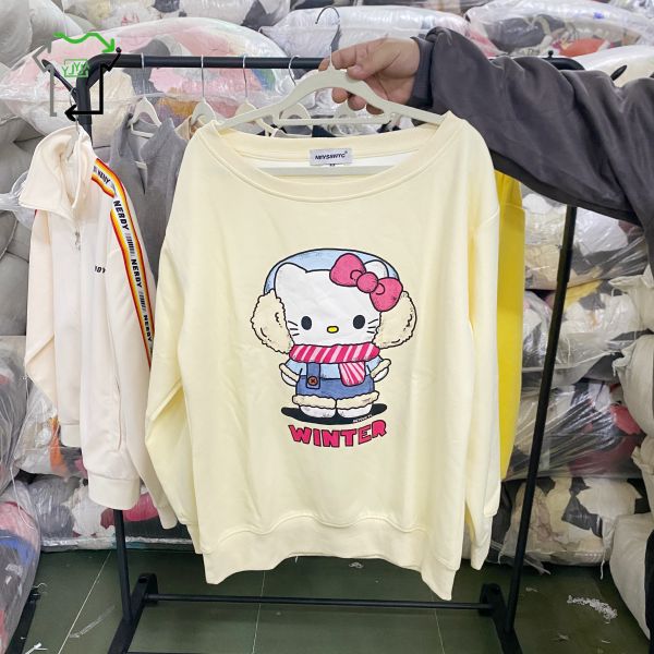 Women Grade A Polyester Cotton Blend Used Hoodie Mixed Colors for All Seasons