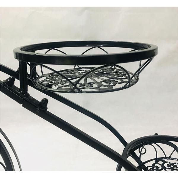 Anti Abrasion Outdoor Antique Bicycle Metal Flower Stand