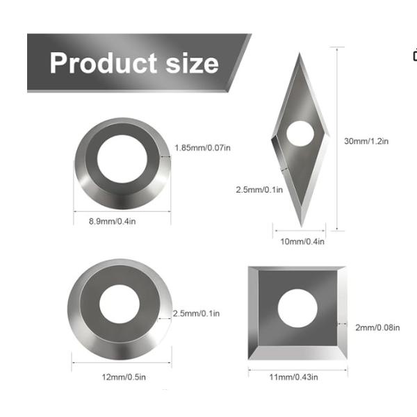 Inserções de carburo de tungstênio personalizadas Ferramentas de transformação de madeira