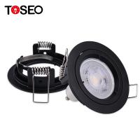 O círculo branco preto de alumínio cabendo interno de RoHS GU10 Downlight Recessed