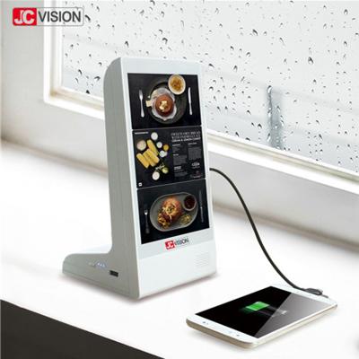 Restaurant 1080P HD Table Top Digital Signage WiFi Dual Power Bank Menu