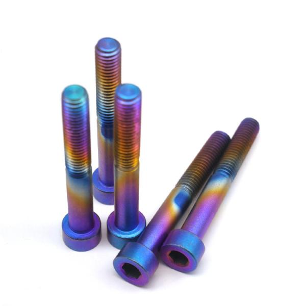 Anodized Colored Rainbow Titanium Motorcycle Parts Gr5 Titanium Screws M6 M3 M4 M5