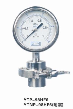 10 Bar Gas Cylinder Pressure Gauge Stainless Steel Hygienic Diaphragm