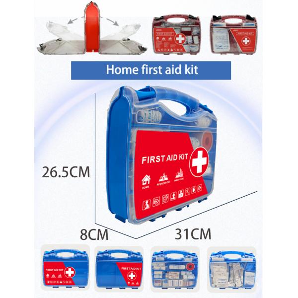 44x10x27cm Portable At Home Emergency Kit Customized Logo First Aid Devices Case Blue