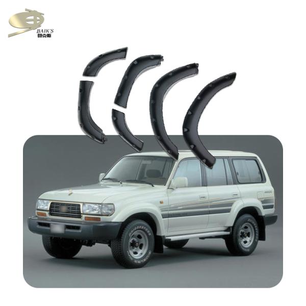 ABS Car Fender Flares Pocket Style Auto Wheel Arch For Land Curiser LC80