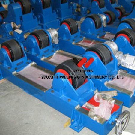 Lead Screw Adjusting Welding Turning Rolls 20Tons With Steel Rubber Roller