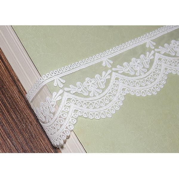 Bridal Embroidered Lace Trim Cotton Nylon Mesh Tulle AZO Free 5.5 CM Width