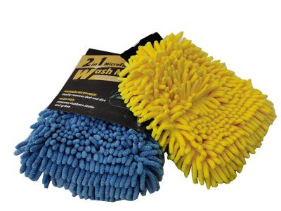 Luva da limpeza do carro de Microfiber    Luva da lavagem do Chenille