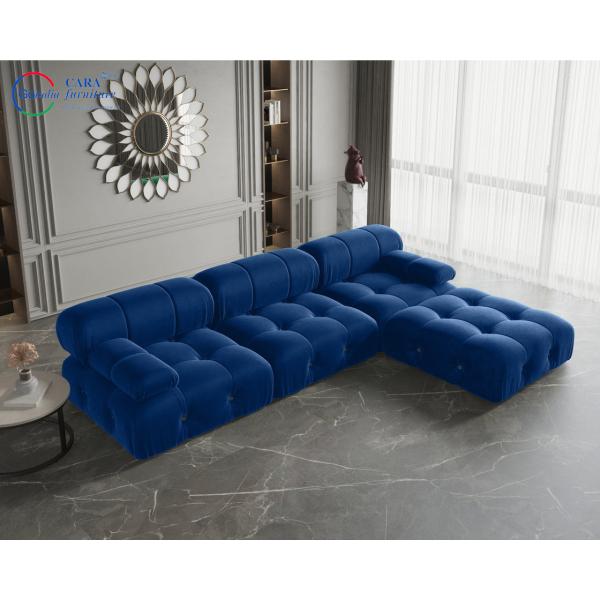High-End Resistant Dirt Black Comfort Living Room Furniture Modular Luxury L Shape Sectional Sofa