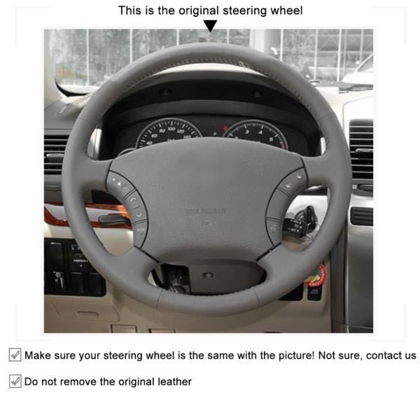 Hand Sewing Black DIY PU Leather Steering Wheel Cover For Toyota Sequoia Land Cruiser Prado 2003 2004 2005 2006 2007 2008 2009