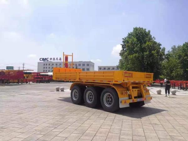 CIMC high strength iron 3 axle 30-70 ton transport coal ore gravel sand mining building material end dumper tipper semi trailer