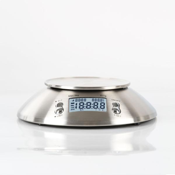 Stainless Steel Bowl Kitchen Scale 5kg Capacity 1g Accuracy for Accurate and Convenient Food Weighing