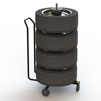 Knocked Down Wheel Display Rack For Garage Automobile Repair Factory