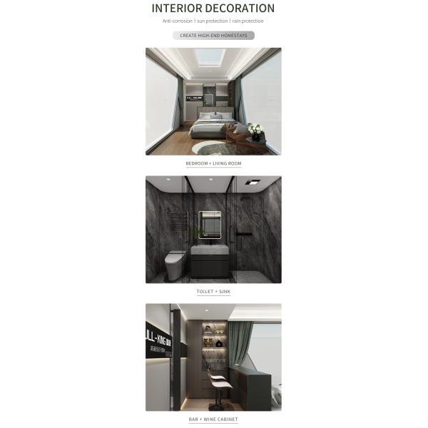 end Sunroom and Homestay Space Capsule House with Modern Design Steel Structure Perfect