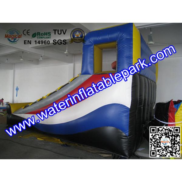 2 Hoop Inflatable Sport Games For Party , Inflatable Basketball Game for Shooting