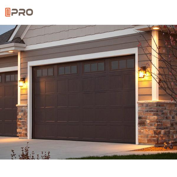 6063 Clear Glass Garage Door With Motor Checkered Anodised Smart Opener Aluminum Springs