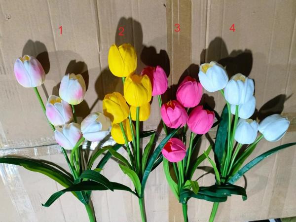 Best sell Wedding Decorative PU Real Touch Tulip Rose Flowers Tulips Artificial Flower