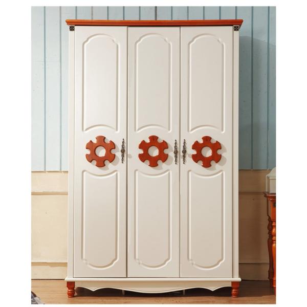 Classic Countryside Style 3 Doors Clothes Cabinet Wardrobes
