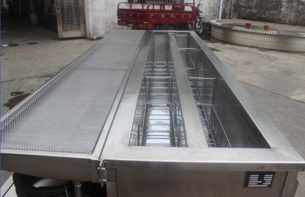 Two Tanks Electric Ultrasonic Blind Cleaning Machine , Long Ultra Sonic Tank