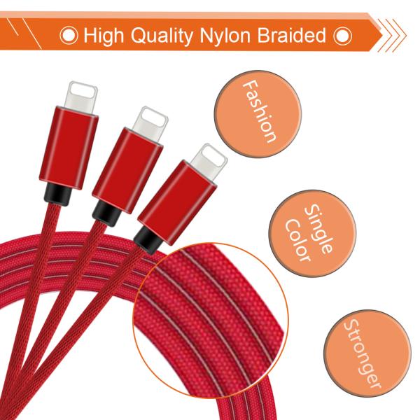 iPhone 6 7 8 XR iPad Cloth Braided USB Cable High Light Aluminum Alloy Housing
