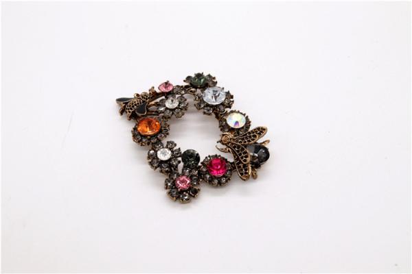 Custom Colorful Shoe Ornaments Clips For Woman Black / Nickel / Gold Color