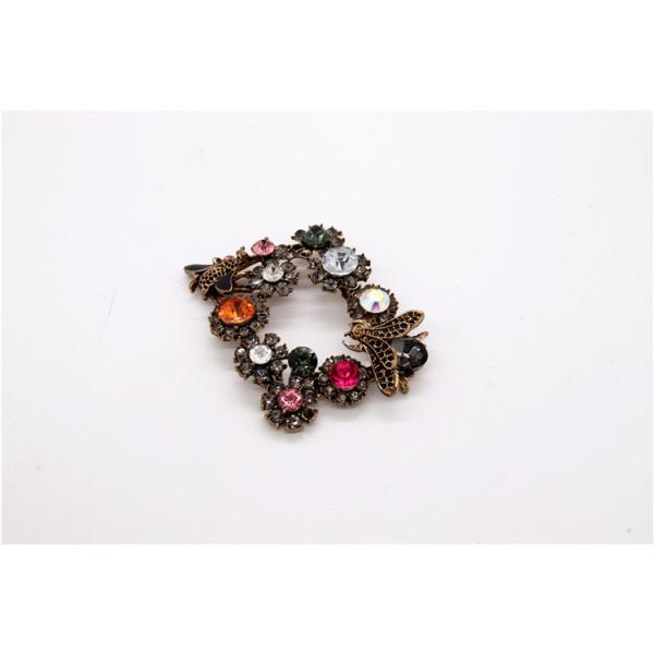 Custom Colorful Shoe Ornaments Clips For Woman Black / Nickel / Gold Color