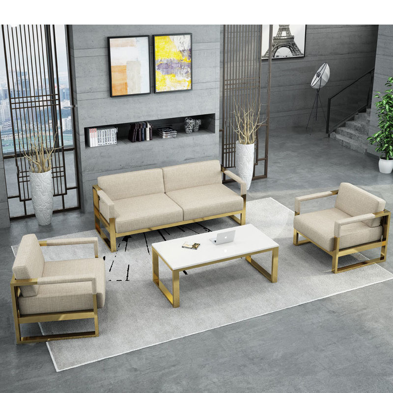 Xiamen Vintage Leather and Wood Garden Sofa Set Furniture with Powder Coated Metal Frame