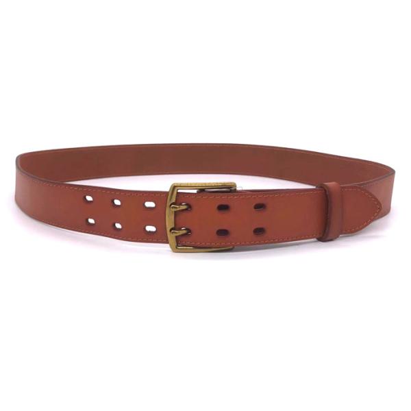 38mm Men'S Leather Double Prong Belt For Jeans Trousers