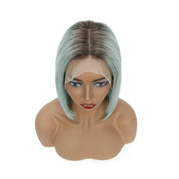Perucas retas curtos da parte dianteira do laço do cabelo humano do GV com a cutícula do cabelo do bebê alinhada