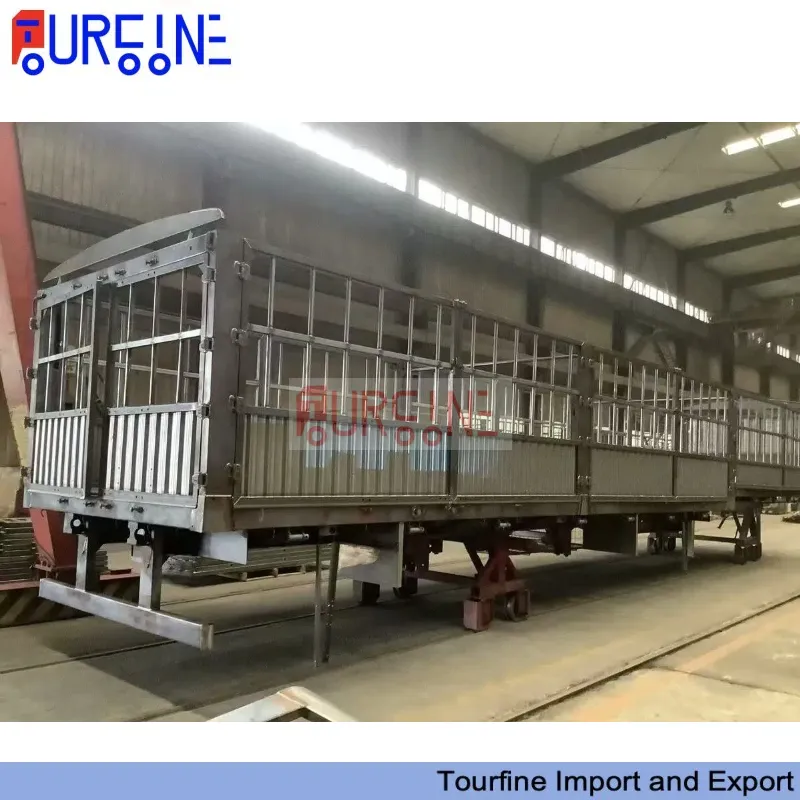 60 Ton Side Wall Semi Trailer 4 Axle for Container and General Cargo Transport