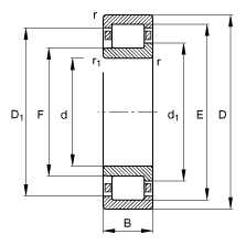 Подшипники ролика NJ212E стальной клетки цилиндрические коррозионностойкие