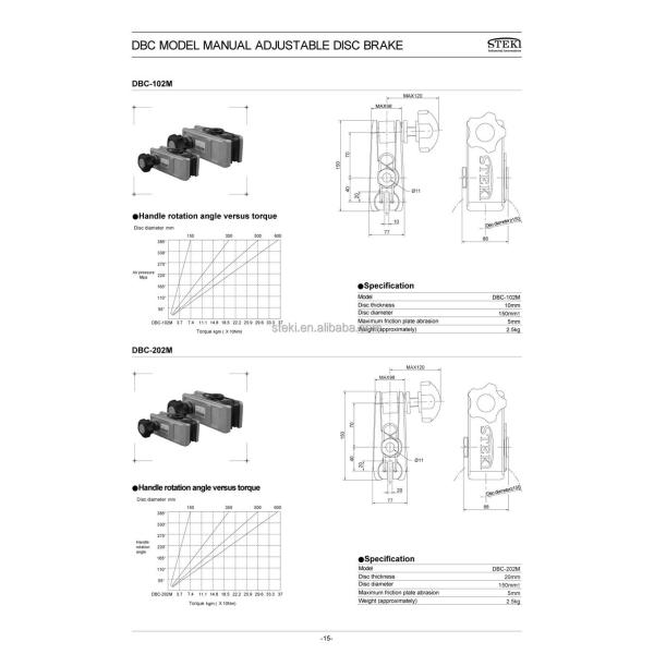 Industrial DBK Pneumatic Brake for Packaging Machinery Construction Works Weight KG 6