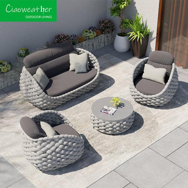 Outdoor Furniture Sectionals Patio Furniture Customize Garden Outdoor Sofas for Modern Courtyard Leisure Sofa Chair Set
