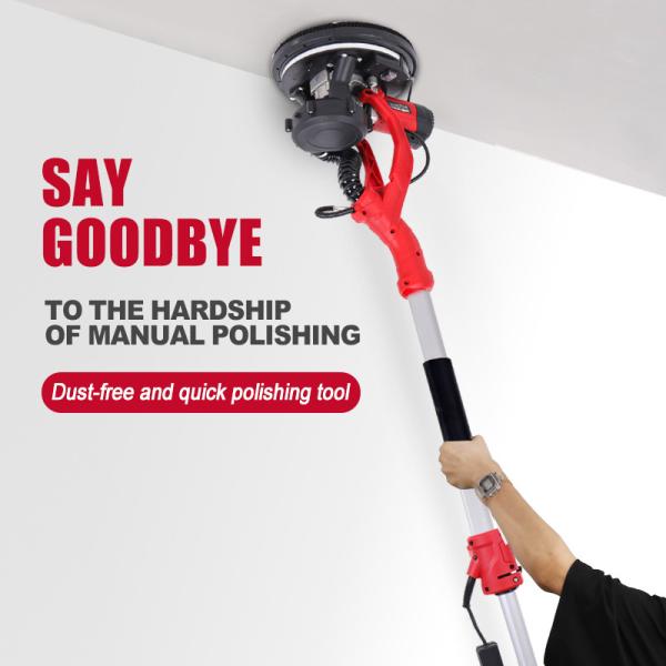 1300W Hand Putty Sander Machine Vacuum Electric Floor Drywall Concrete Grinder Machine