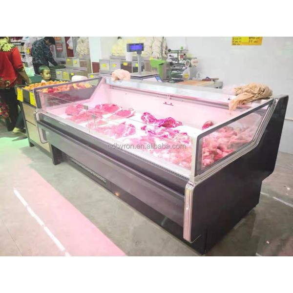 Customizable Meat Display Cooler Lighting Adjustable Meat Display Refrigerator