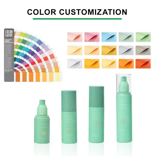 Botellas cosméticas de plástico PET al por mayor de 80 ml, 100 ml y 120 ml para un control preciso de la dosificación y colores personalizados