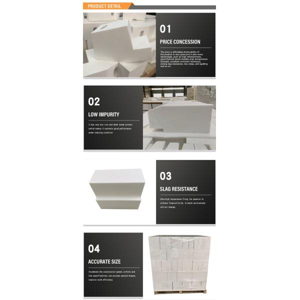 Al2O3 Ceramic Corundum-mullite Brick for Temperature Industry Max 1800 Celsius Degree
