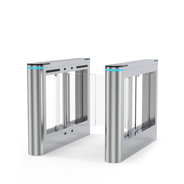10mm Acrylic Barrier Swing Gate with RFID Fingerprint and 40W Motor Power Optical Turnstile