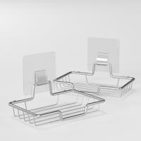 WGO 304 Stainless Steel Soap Holder ISO 9001 5kg Bearing Self Adhesive Type
