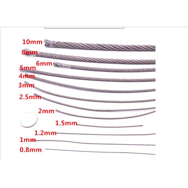1/8 T304 câble de rail d'aéronef en acier inoxydable câble de câble pour les kits de câbles 1000m par rouleau